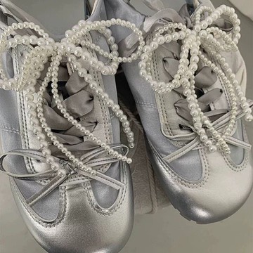 珍珠 蝴蝶結 鞋扣 鞋釦 韓國同款 流蘇 芭蕾舞鞋 現貨 穿搭 鞋配件 nb samba 鞋帶 運動鞋 SKR018