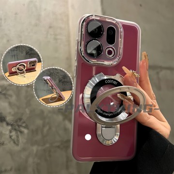 自帶鏡頭膜 磁吸支架 OPPO Find X9適用於 OPPO Reno15 14 13 12 11 10 8Z 防摔殼