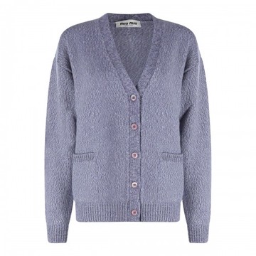 Miu Miu - Blue Wool Knitwear 36