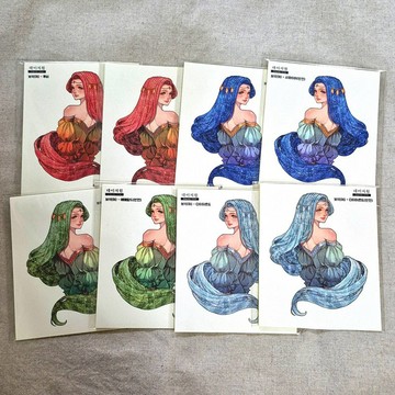 Jewel Woman 40 張混款日記貼紙 復古風格 (honne market)