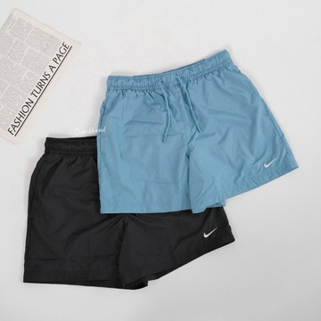 【Sharkhead】現貨 Nike Sportswear 短褲 小勾 運動短褲 全黑 藍 FV7558-010 486