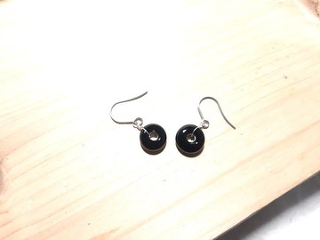 柚子林琉璃 - 神秘黑 - 甜甜圈造型 - 可另改夾式