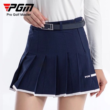 PGM高爾夫短裙女士運動百褶裙A字裙拼色設計女裝隱形拉鏈半身裙