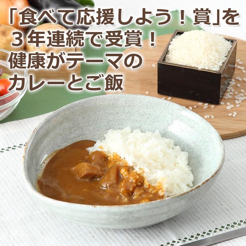 華カレー＆福島県産米セット ホテル華の湯 華カレー＆牛の華カレー3種５個 お米3合セット 送料無料 ポイント消化