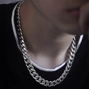 12mm/14mm 超粗項鍊 嘻哈界聖品 男項鍊 女項鍊 嘻哈項鍊 古巴鍊 古巴鏈 項鏈 鈦鋼項鍊 鋼鍊 鋼鏈