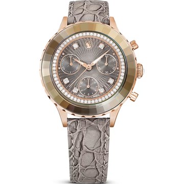 SWAROVSKI 施華洛世奇 Octea Chrono 可可色計時腕錶 女錶 手錶 禮物 -37mm/5671153 女錶