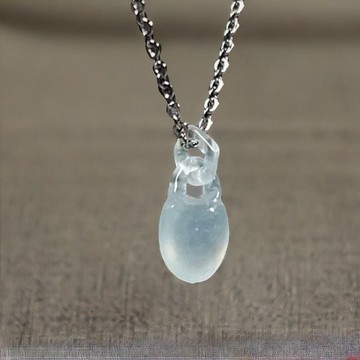 玻璃種翡翠秤心如意項鍊 | 天然緬甸玉A貨翡翠 | 送禮