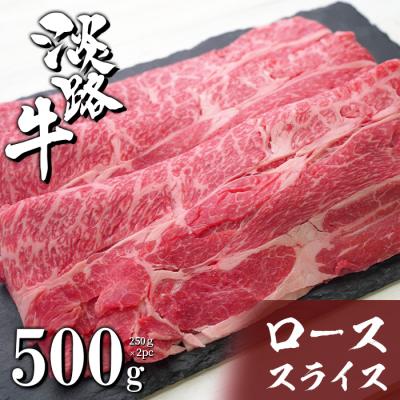 ふるさと納税 淡路市 淡路牛ロースすき焼き用スライス 500g(250g×2PC)