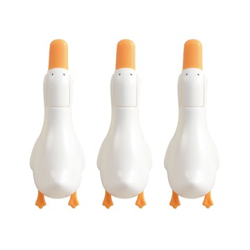 小麥購物 可愛鴨浴室毛髮夾 G844 29g  3個  白色