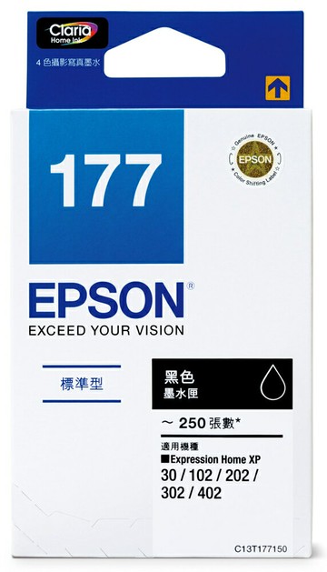 【文具通】EPSON 177 墨水匣 黑 T177150 R1010542【APP滿額下單10%點數(單一帳號最高1000點)】4/30止