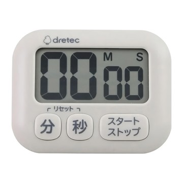 dretec 波波拉大螢幕計時器 3按鍵 T-591BE 米白色  90 x 70 x 20mm  1個