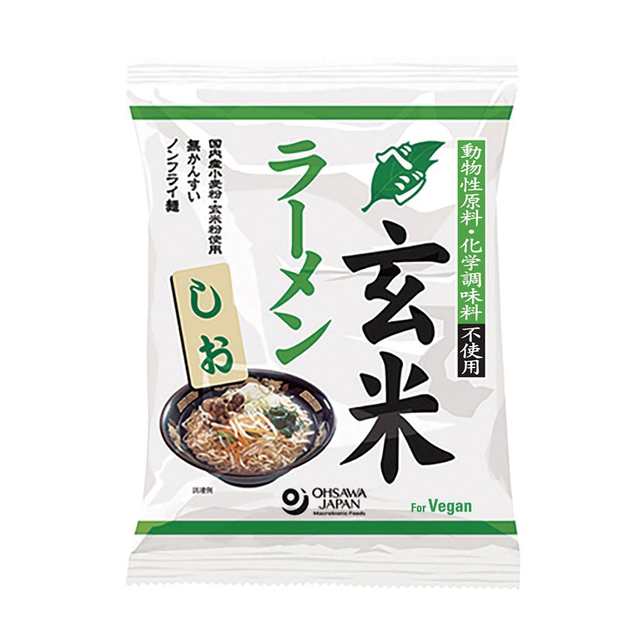 オーサワのベジ玄米ラーメン（しお）112g(うち麺80g)