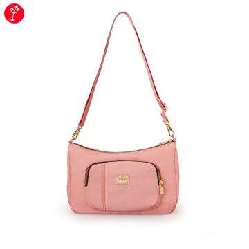 【satana】Soldier 三層拉鍊斜背包-霧櫻粉-SOS3320-633