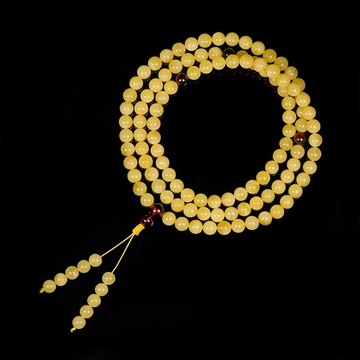 【正佳珠寶】蜜蠟琥珀 頂級白金滿蜜 7.8-8.3mm 蜜蠟轉運珠