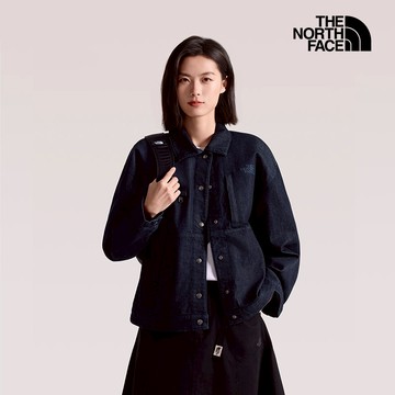 女款深藍色可調節袖口丹寧外套｜8FZSDG7