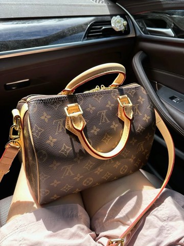 Louis Vuitton Speedy BANDOULIERE 25 Monogram 原廠肩背帶 鎖頭