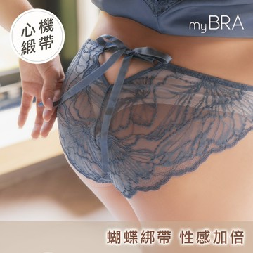 【myBRA】危險尤物 M-3XL 性感透氣網紗三角褲 黑/灰藍/白 女內褲 性感內褲 蕾絲內褲 親膚舒適透氣 大尺碼
