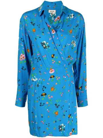 Zadig&Voltaire - Ravy floral-print minidress - women - Viscose - M - Blue