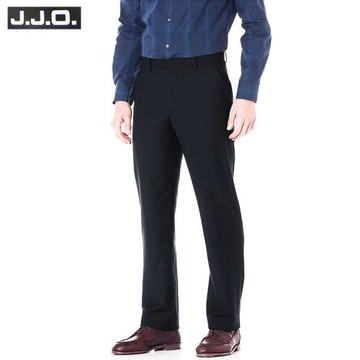 *周道*原單歐貨春秋小腳直筒純黑男西褲2.5尺褲腰130斤穿青年正裝