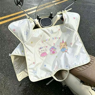 💖臺灣出貨💖鋼化膜電動車擋風被防水夏季防曬防風春秋防雨摩托電瓶車春天通用電動車擋風被 機車防水罩 機車罩防水防曬 機