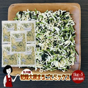 乾燥大根まるごとミックス 1kg×5(計5kg)〔チャック付〕／九州産 乾燥野菜 大根 宅配便 送料無料 チャック付 九州産 ミックス 国産 ボイ