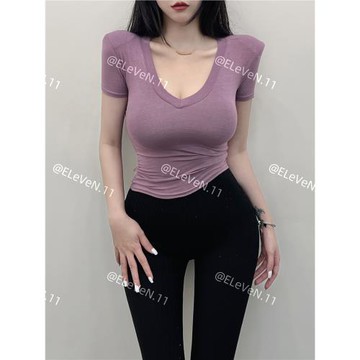 愛死這些顏色！韓國ins春夏打底性感微透薄款修身上衣短袖T恤16色