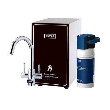 【yaffle亞爾浦】櫥下型瞬間熱飲機4公升 CH-8020【BRITA mypure淨水系列｜CUML3101機械式出水開關｜贈全台安裝】