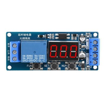【西成】3V5V12V24V多功能數顯時間繼電器模塊延時啓動繼電器三按鍵三位免運
