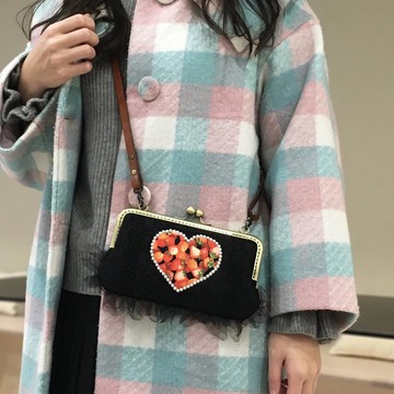 夢羽 長夾 口金包 錢包 長銀包 斜背 手機包