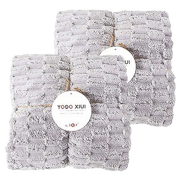 YODO XIUI 雲朵絨毛巾  灰色  2入