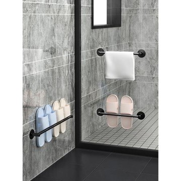 浴室拖鞋瀝水架免打孔掛拖鞋架子太空鋁廁所衛生間門后放拖鞋神器