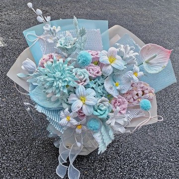 🌷扭一扭🌷 扭扭棒手作花束diy材料包自制郁金香玫瑰仿真花送女朋友閨蜜禮物 手作花束 畢業花束 交換禮物