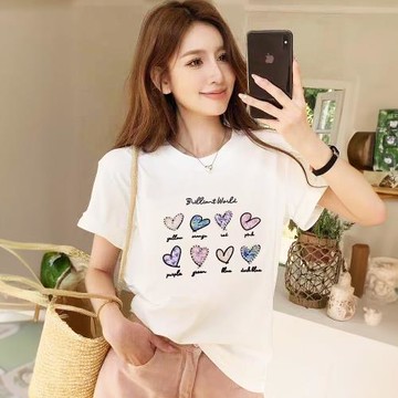 【LANNI 藍尼】★滿滿愛心短袖上衣(女上衣/休閒/短袖/T恤)