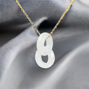 【永恆同心】冰種翡翠同心圓項鍊 | 天然緬甸玉翡翠A貨 | 送禮