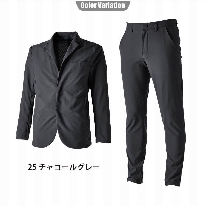 ◎美品 希少4L TS DESIGN チャコール 洗えるスーツ TSデザイン ジャケット ストレッチ TS-DESIGN ワークスーツ