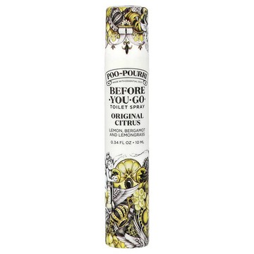 Poo-Pourri, Before-You-Go® 如廁除臭噴霧，經典柑橘香，0.34 液體盎司（10 毫升）