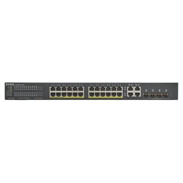 Zyxel 昌運監視器 GS1920-24HPv2(GS1920-24HP v2)(MIT) 24埠GbE PoE智慧型網管交換器