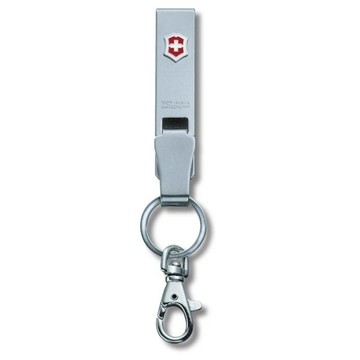 【Victorinox 瑞士維氏】腰掛式金屬鎖圈(多用途夾)(4.1858)【墊腳石】