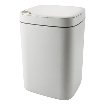 西格傢飾 L8奶油風智能感應垃圾桶 1.5kg 16L  23 x 20 x 36cm  奶油白  1個