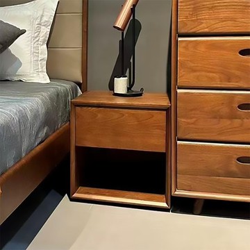 【D3原木家居】Landon 實木床頭櫃-45cm