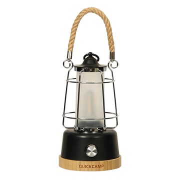 QUICKCAMP 復古防水充電式LED燈  黑色  1個