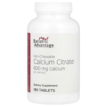Bariatric Advantage, 非咀嚼檸檬酸鈣，600 毫克，180 片（每片 200 毫克）