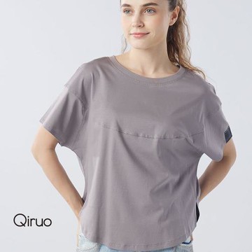 【Qiruo 奇若】春夏專櫃精品灰色上衣2122A 素面休閒設計