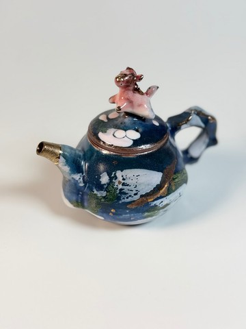 星野飛駒-手工窯變粗陶茶壺