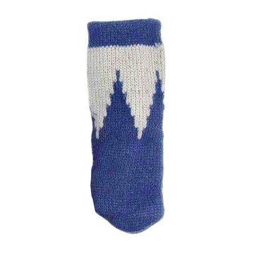 BonBonnaturel 毛線椅腳套，16入，伸縮性好，防止噪音，保護地板  11cm  菱型 藍色  1組