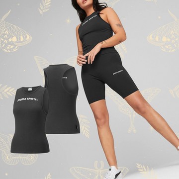Puma 背心 Team Tank Top 女款 黑 白 合身 無袖 62249301