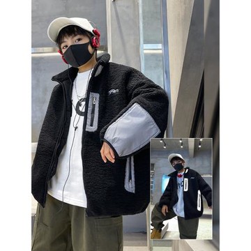 熊貓圓圓童裝男童反光外套秋冬款2022新款男孩冬季加厚兒童毛毛衣