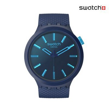 Swatch INDIGO GLOW 大錶面手錶/男錶/女錶/瑞士製造 SB05N113 (47mm)