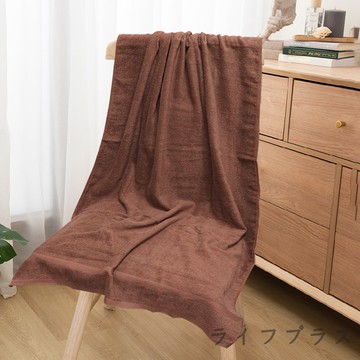 方格牌深色美容浴巾-70x135cm-咖啡色