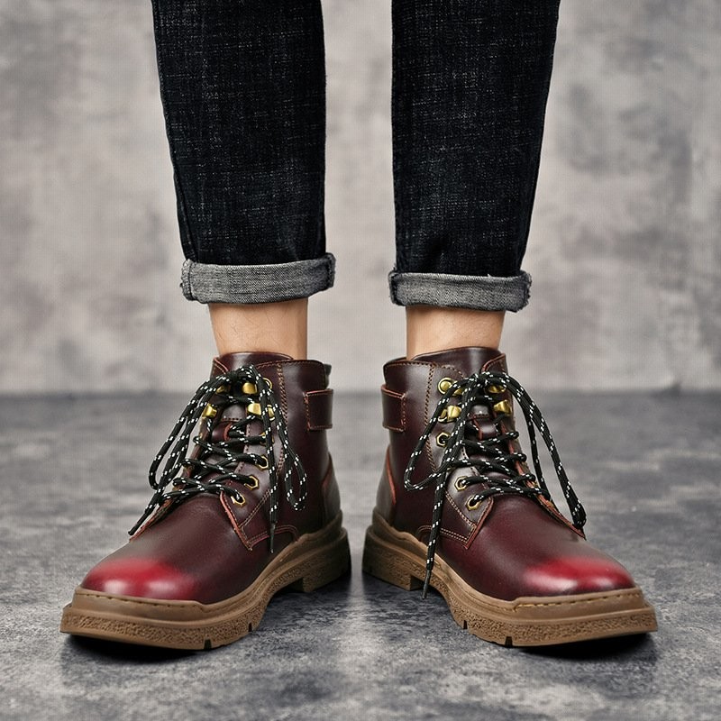 スノーシューズ ハイカット 本革 メンズ エンジニアブーツ ビンテージブーツ 防水 防寒 レインブーツ 靴 メンズシューズ トレッキング 雪靴 防寒 保温 通販 Lineポイント最大0 5 Get Lineショッピング